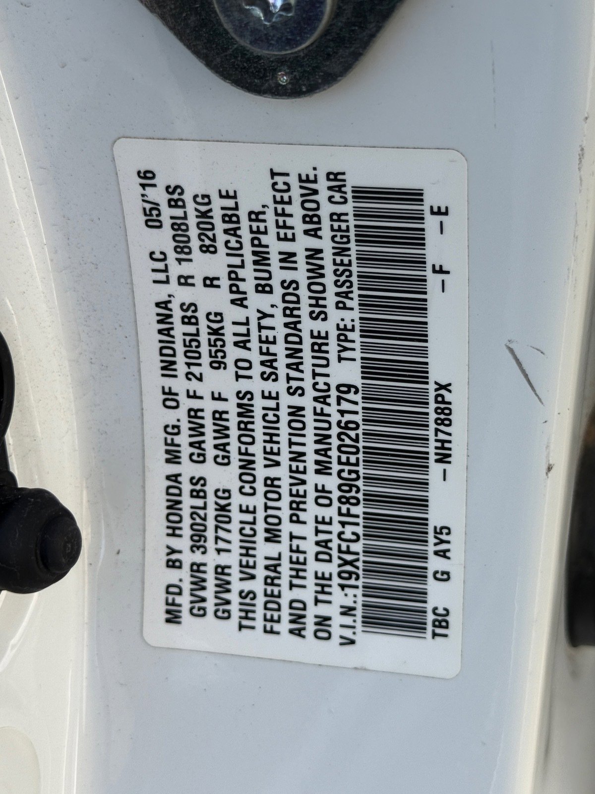 Used 2016 Honda Civic EX-L image 8