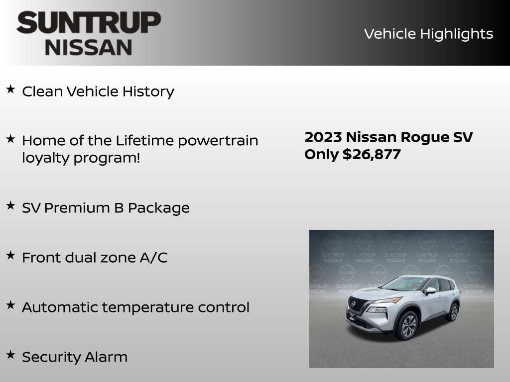 Certified 2023 Nissan Rogue SV w/ SV Premium B Package FWD image 8
