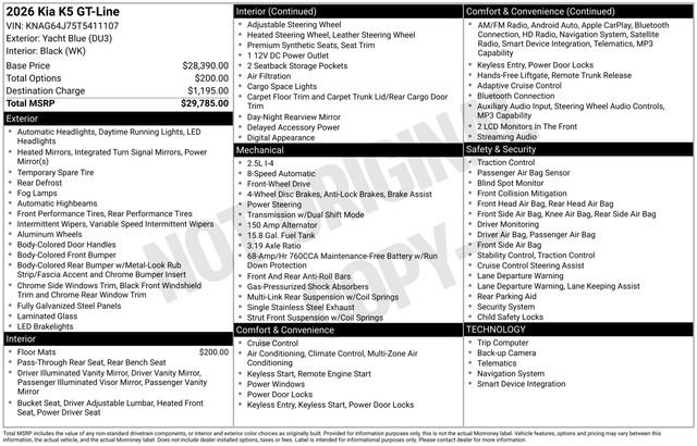 New 2026 Kia K5 GT-Line image 5