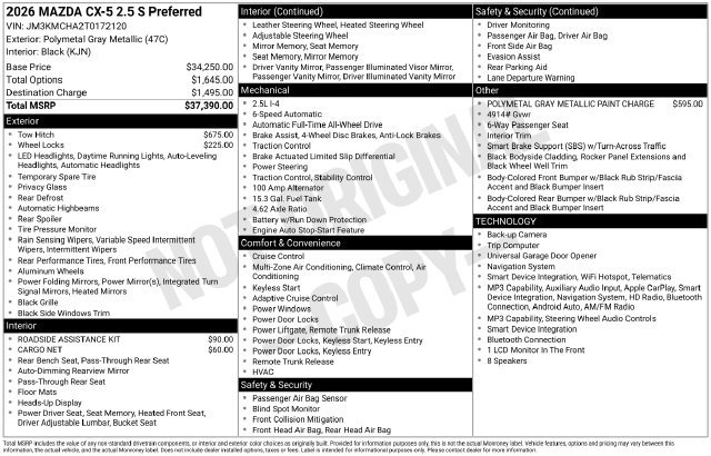 New 2026 MAZDA CX-5 Preferred AWD/4WD image 4