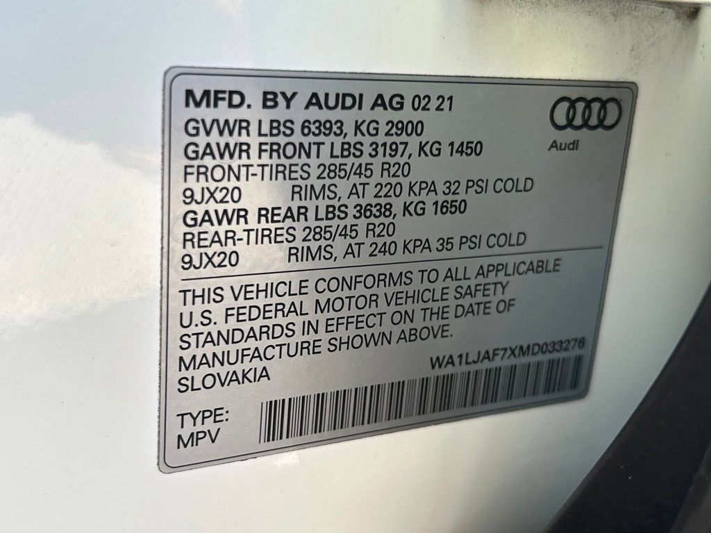 Used 2021 Audi Q7 2.0T Premium Plus w/ Executive Package AWD/4WD image 57