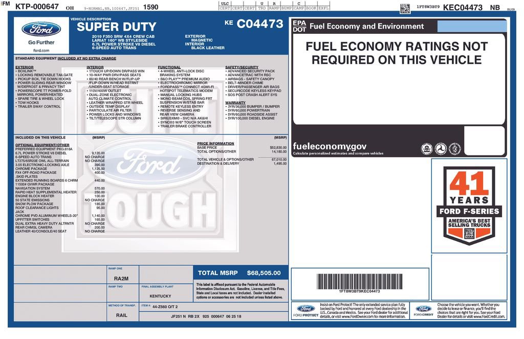 Used 2019 Ford F350 Lariat w/ Chrome Package image 40