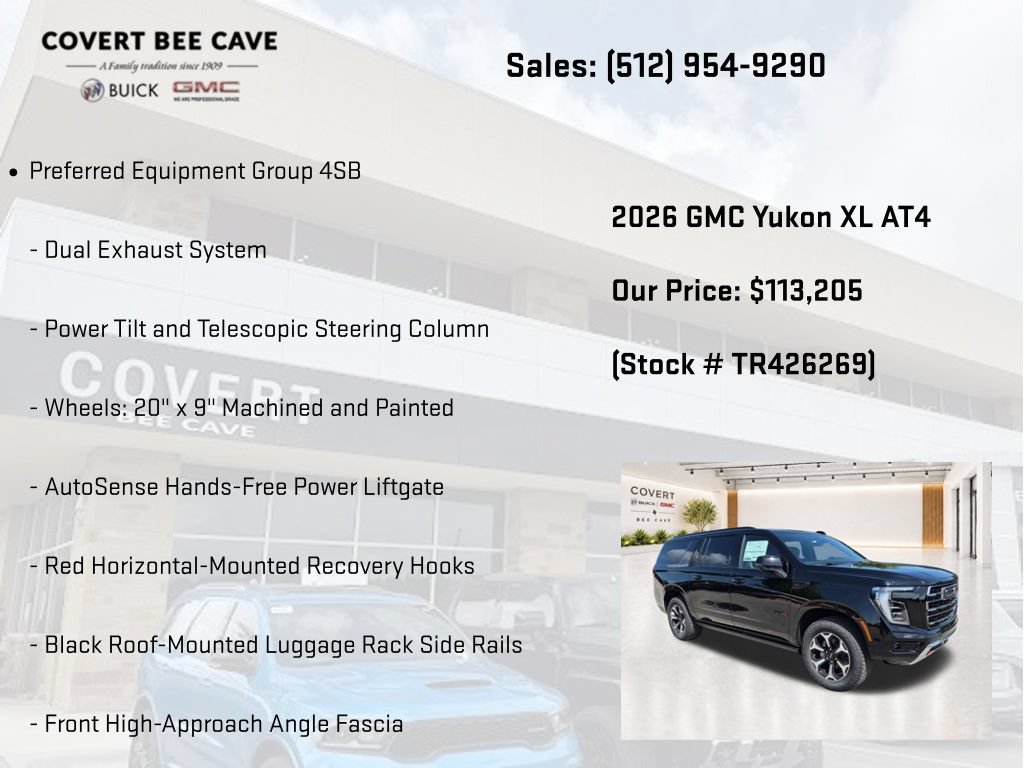 New 2026 GMC Yukon XL AT4 w/ AT4 Premium Plus Package AWD/4WD image 13