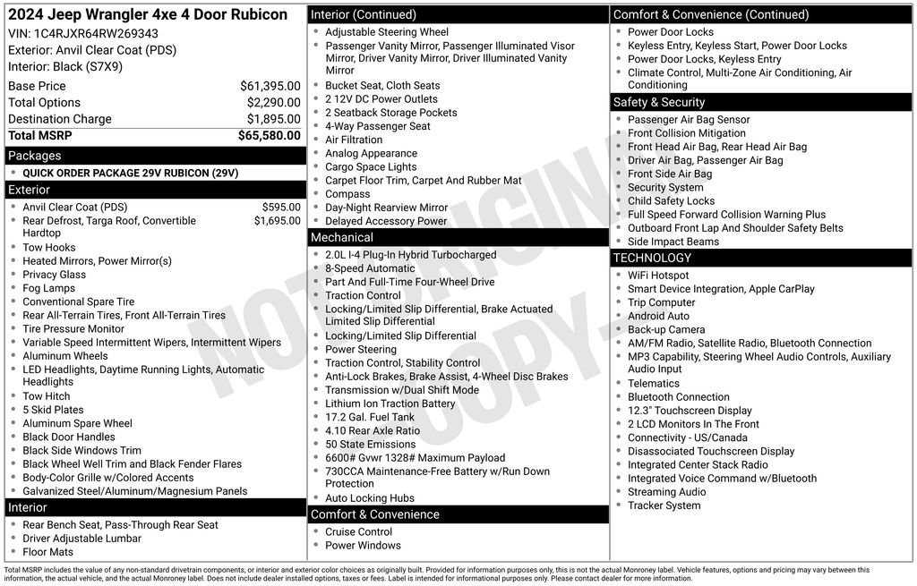Used 2024 Jeep Wrangler Unlimited Rubicon 4xe AWD/4WD image 10