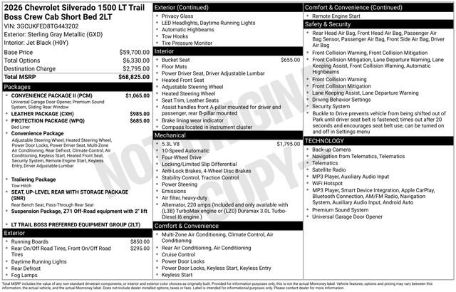 New 2026 Chevrolet Silverado 1500 LT Trail Boss w/ Convenience Package II AWD/4WD image 35