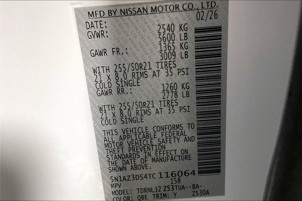 New 2026 Nissan Murano Platinum w/ Cargo Package image 27