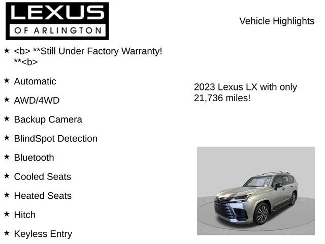 Used 2023 Lexus LX 600 4WD w/ Appearance Package image 8