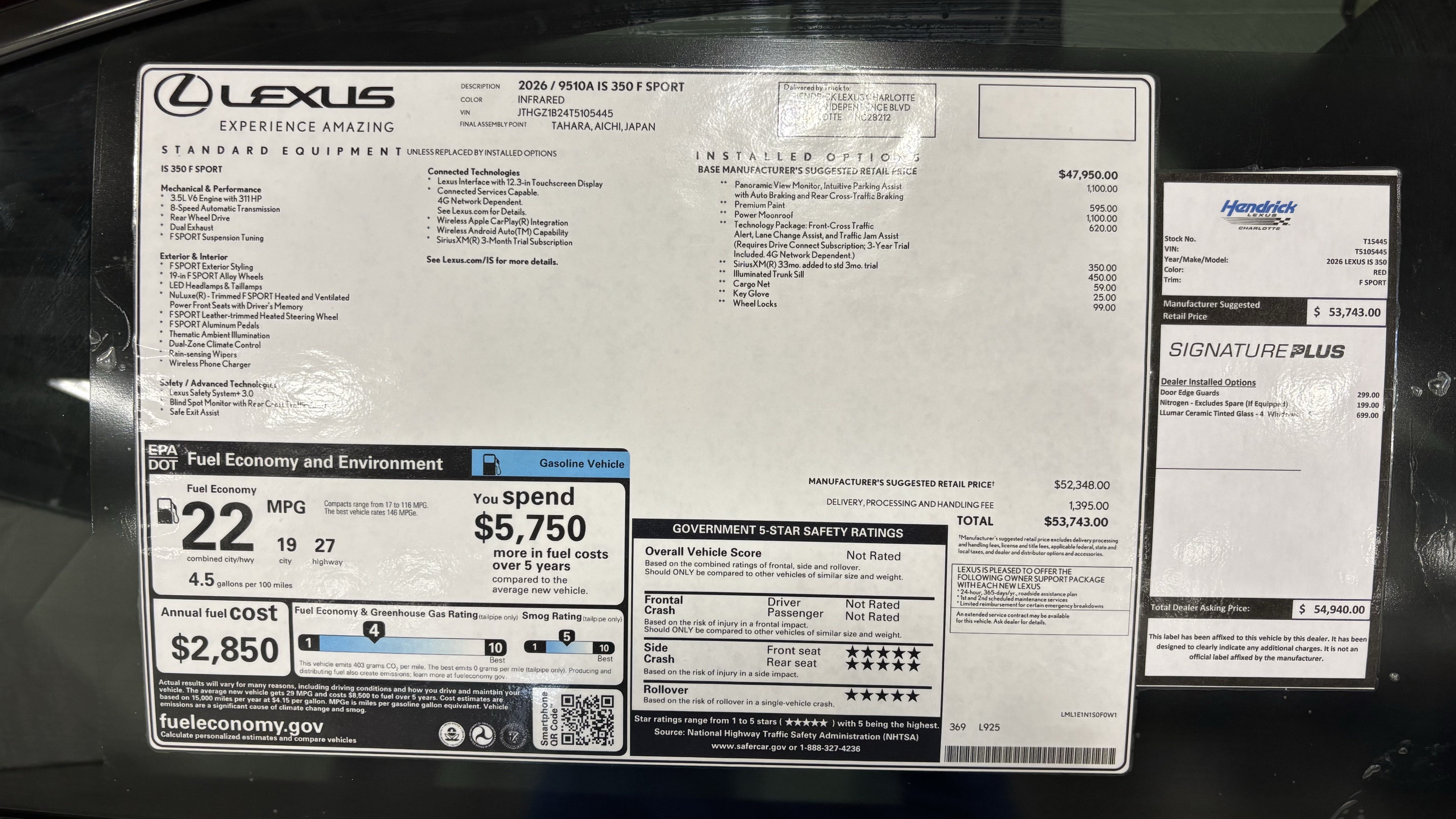 Certified 2026 Lexus IS 350 F Sport w/ Technology Package RWD image 42