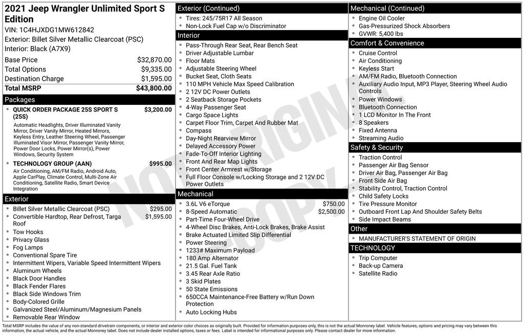 Used 2021 Jeep Wrangler Unlimited Sport image 27