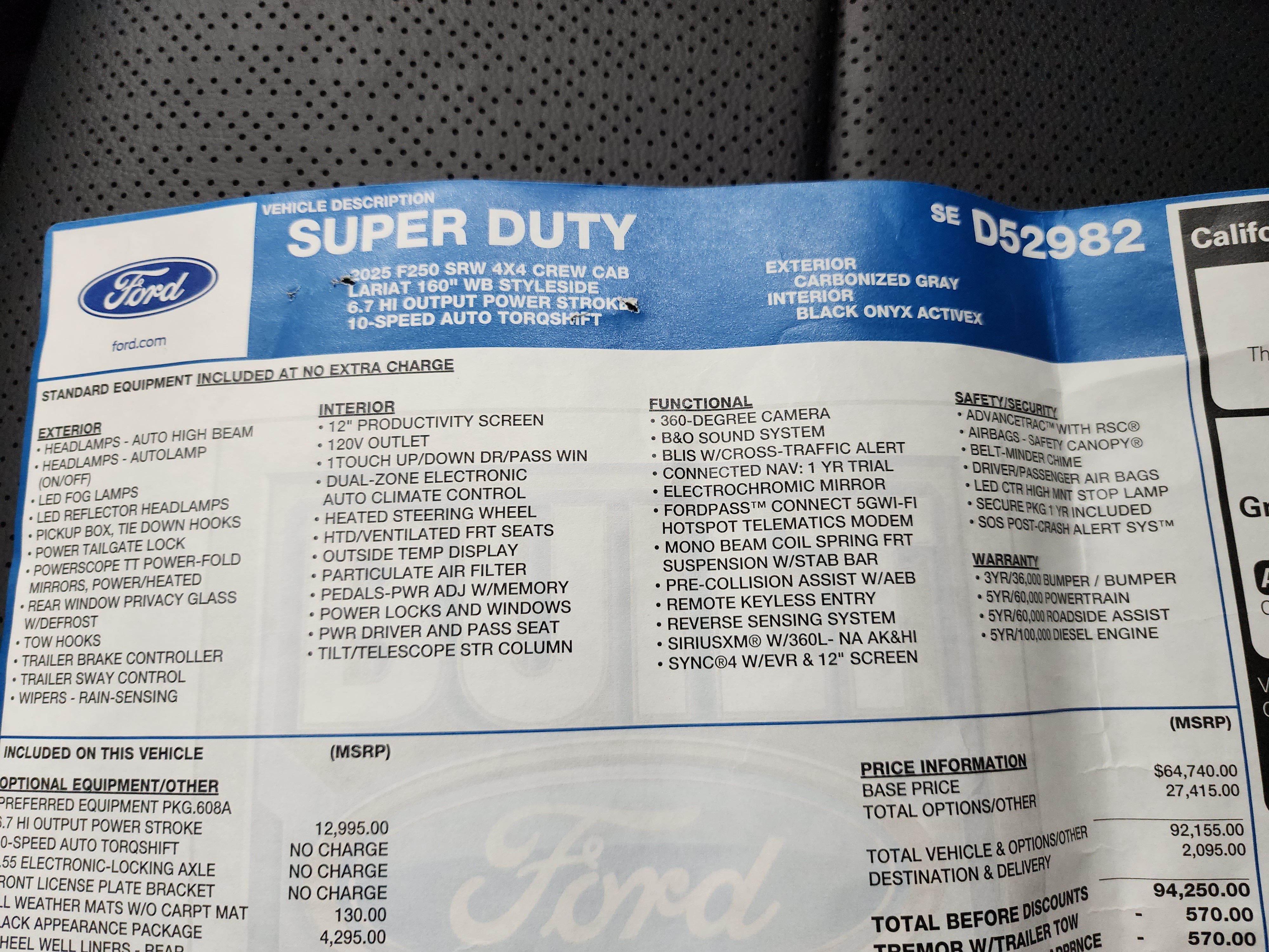 Used 2025 Ford F250 Lariat w/ Lariat Ultimate Package AWD/4WD image 50