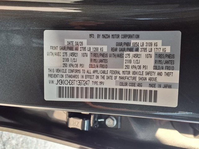 New 2026 MAZDA CX-90 3.3 Turbo w/ Premium Sport Pkg AWD/4WD image 8