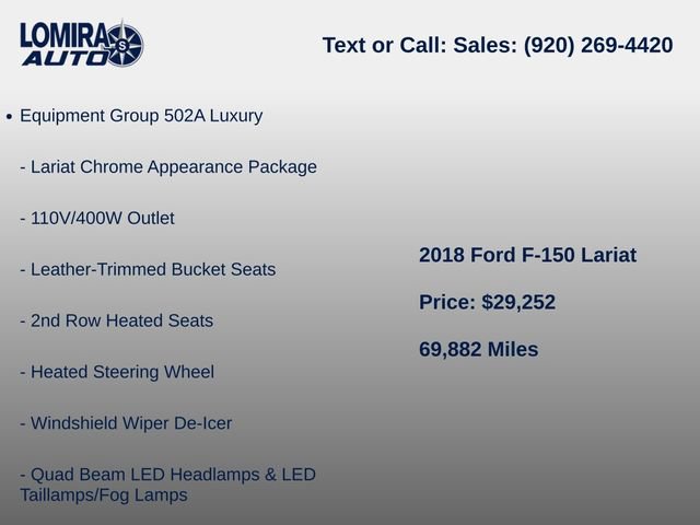 Used 2018 Ford F150 Lariat w/ Equipment Group 502A Luxury AWD/4WD image 7