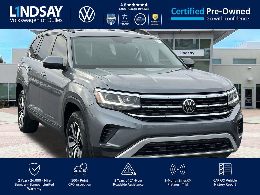 Certified 2022 Volkswagen Atlas SE image 1