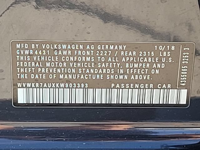 Used 2019 Volkswagen e-Golf SE w/ Driver Assistance Package FWD image 13