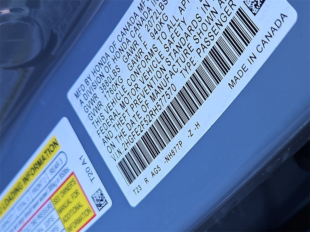 Certified 2024 Honda Civic Sport image 14