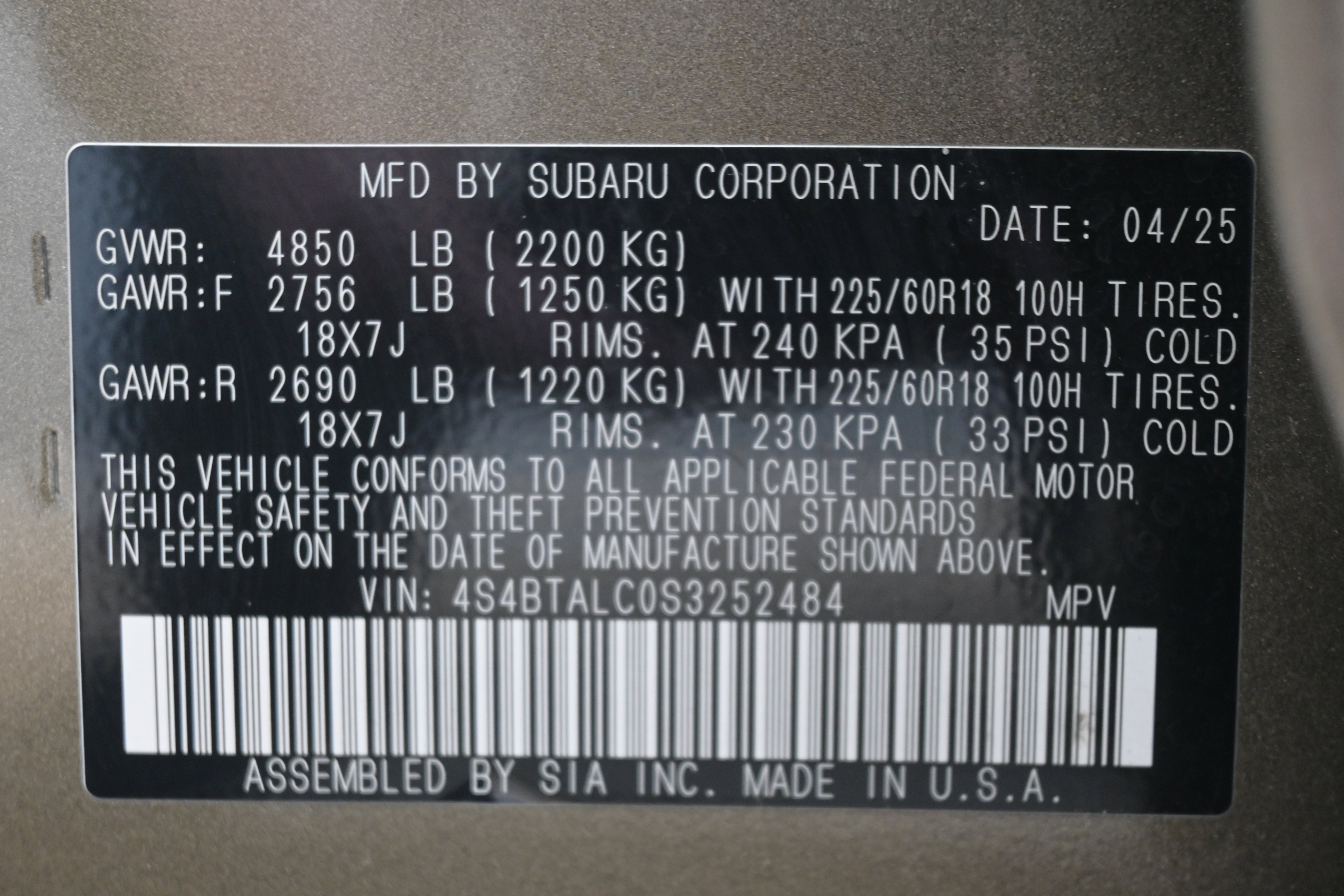 Certified 2025 Subaru Outback Onyx Edition AWD/4WD image 36