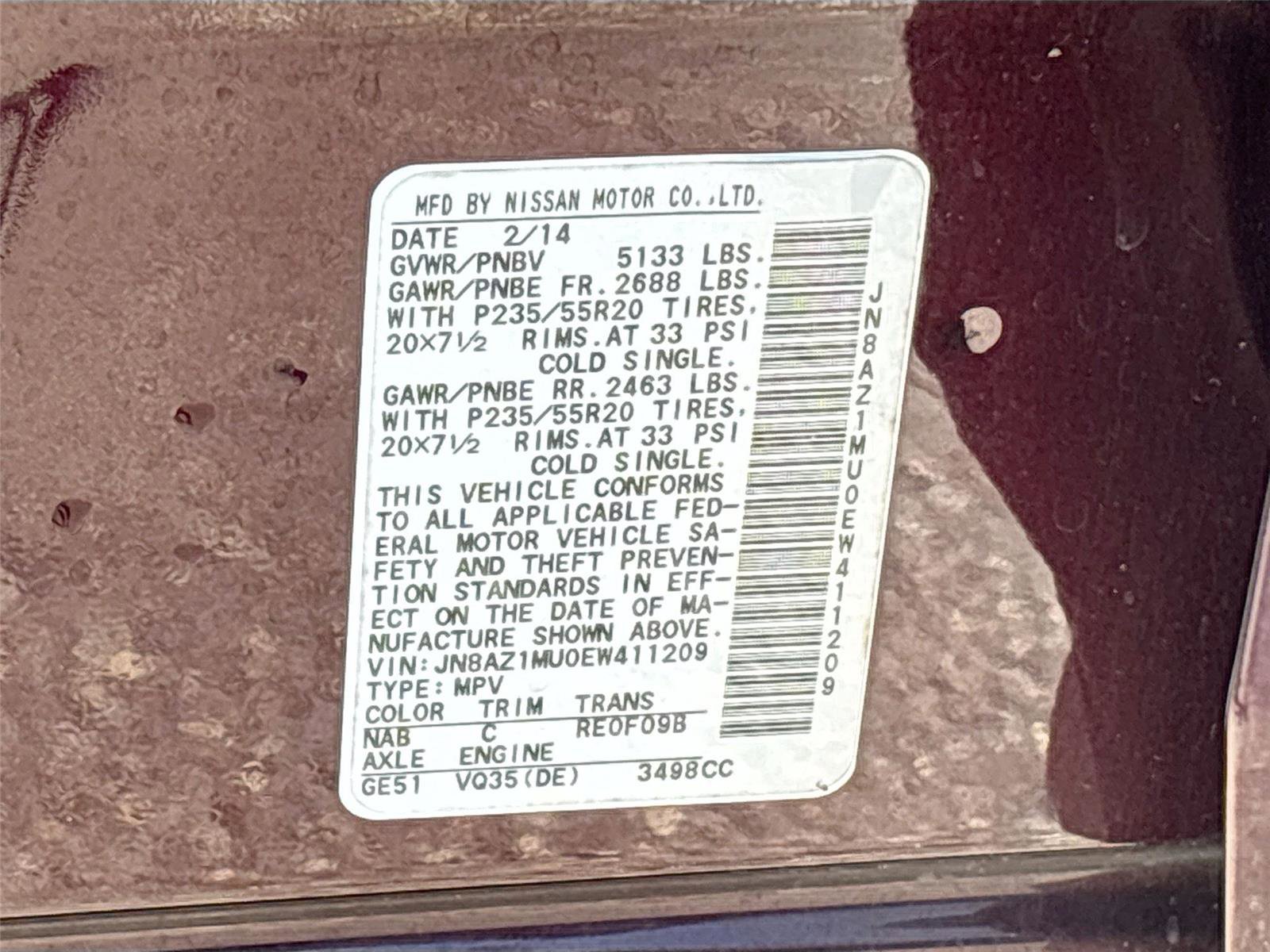 Used 2014 Nissan Murano LE w/ Platinum Edition Package image 34