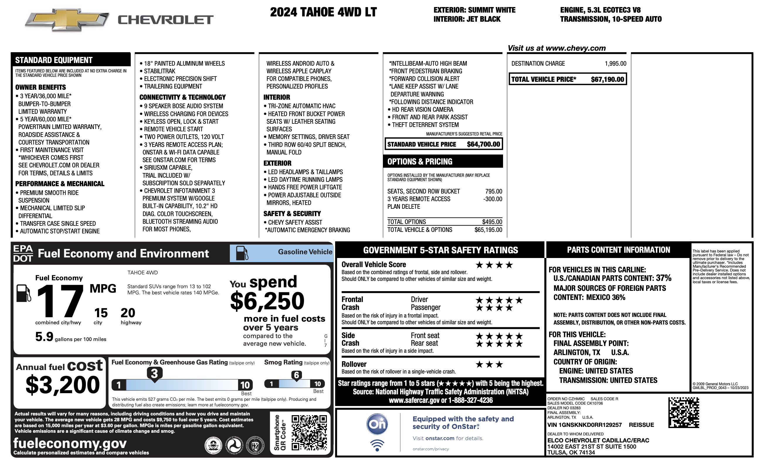 Used 2024 Chevrolet Tahoe LT image 2