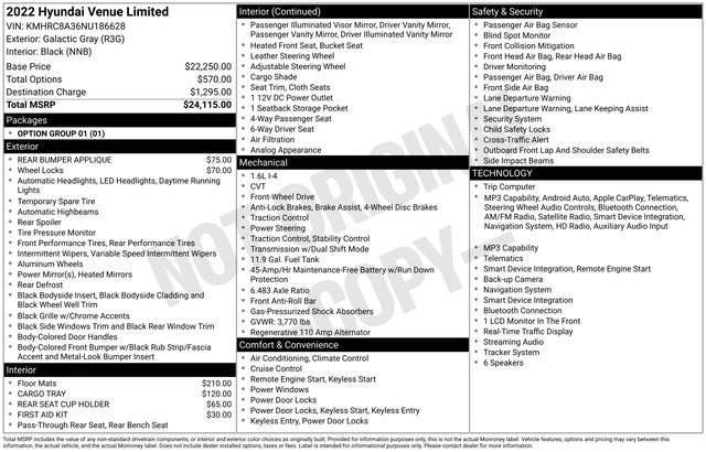 Used 2022 Hyundai Venue Limited FWD image 22