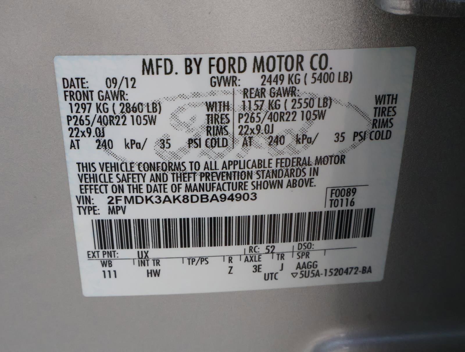 Used 2013 Ford Edge Sport w/ Driver Entry Pkg image 21