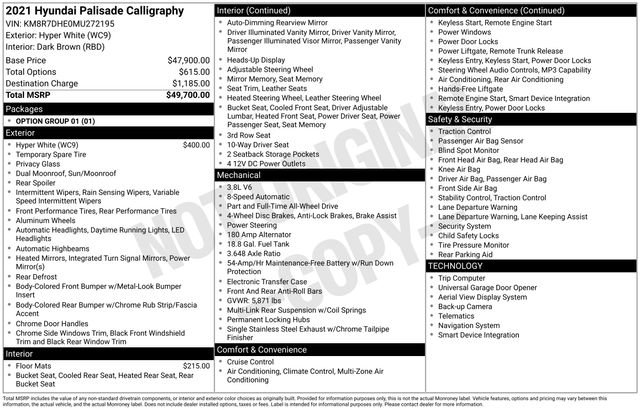 Used 2021 Hyundai Palisade Calligraphy image 29