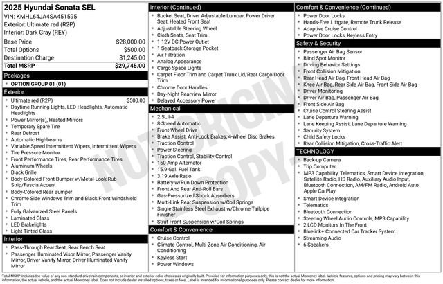 Used 2025 Hyundai Sonata SEL FWD image 4