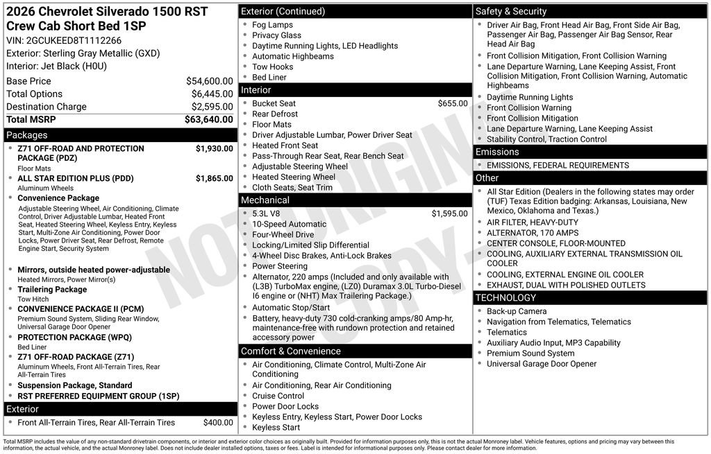 New 2026 Chevrolet Silverado 1500 RST image 26