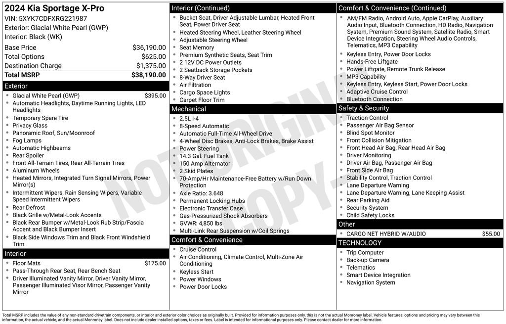 Certified 2024 Kia Sportage X-Pro AWD/4WD image 34