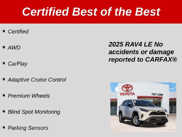 Certified 2025 Toyota RAV4 LE AWD/4WD image 36