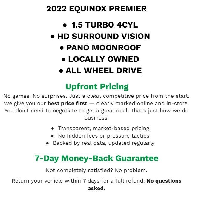 Certified 2022 Chevrolet Equinox Premier AWD/4WD image 2