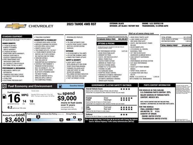 Used 2023 Chevrolet Tahoe RST w/ RST Performance Edition image 3