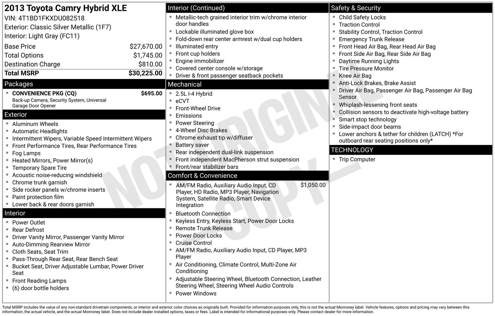 Used 2013 Toyota Camry XLE w/ Convenience Pkg image 3