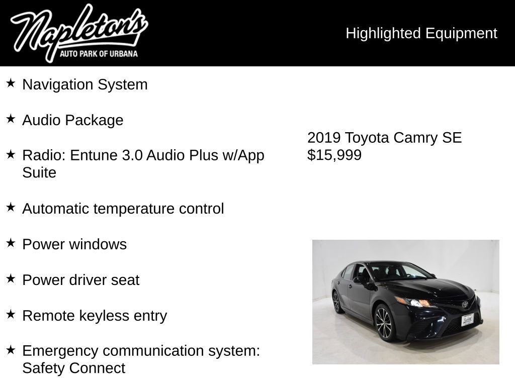 Used 2019 Toyota Camry SE w/ Audio Package image 15