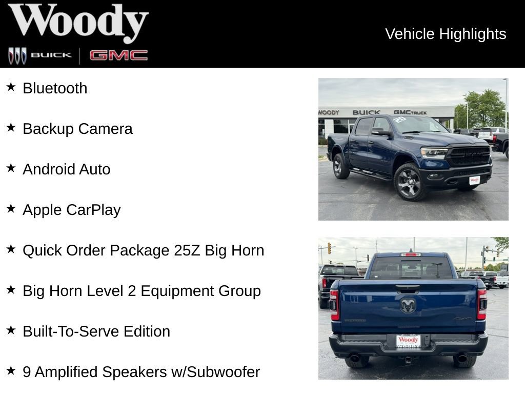 Used 2020 RAM 1500 Big Horn w/ Built-to-serve Edition AWD/4WD image 3