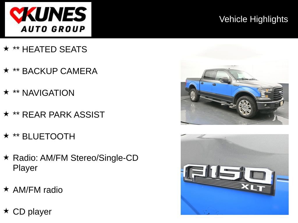 Used 2016 Ford F150 XLT w/ Equipment Group 302A Luxury image 2