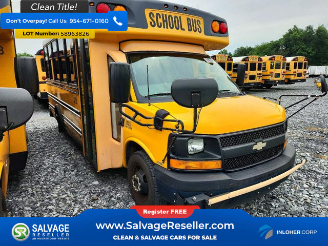 Used 2014 Chevrolet Express 4500 w/ School Bus Package RWD image 1