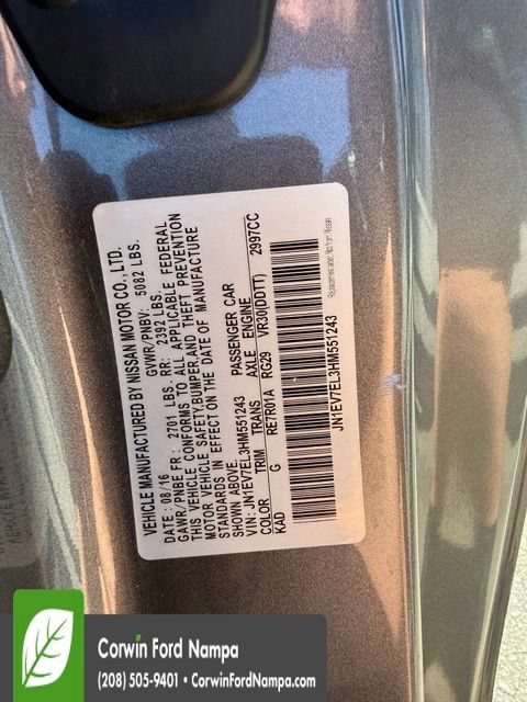 Used 2017 INFINITI Q60 3.0t w/ Cargo Package AWD/4WD image 7