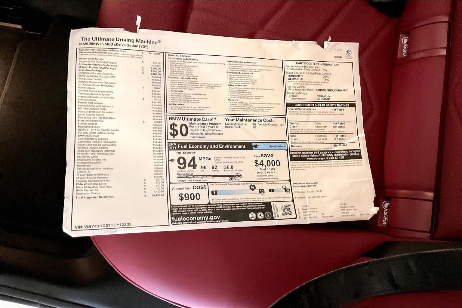 New 2026 BMW i5 M60 w/ Executive Package AWD/4WD image 18