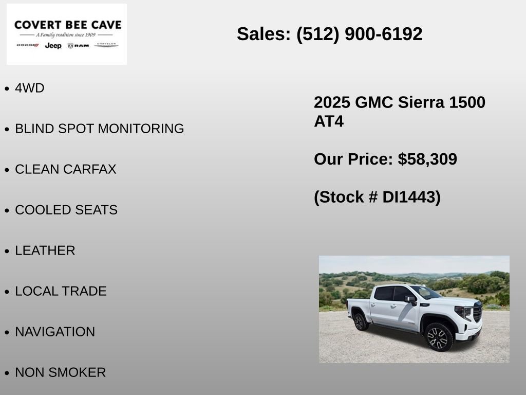 Used 2025 GMC Sierra 1500 AT4 w/ AT4 Premium Package AWD/4WD image 6