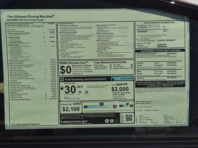 New 2026 BMW 228i xDrive w/ Technology Package AWD/4WD image 18