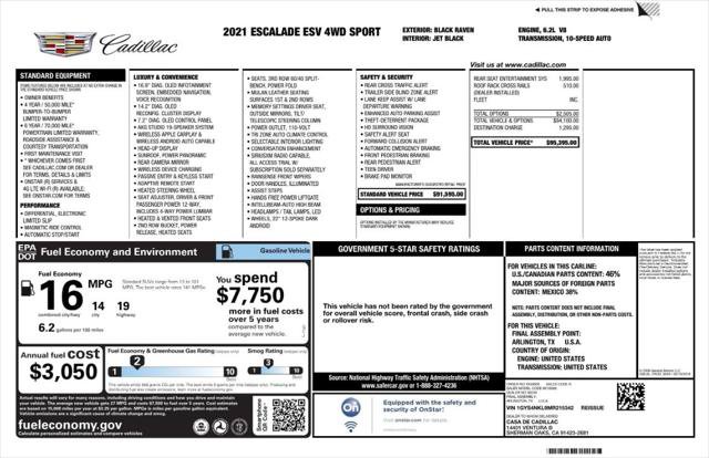 Used 2021 Cadillac Escalade ESV Sport AWD/4WD image 4