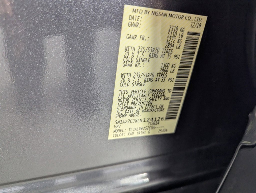 Used 2020 Nissan Murano SL w/ Cargo Package image 32