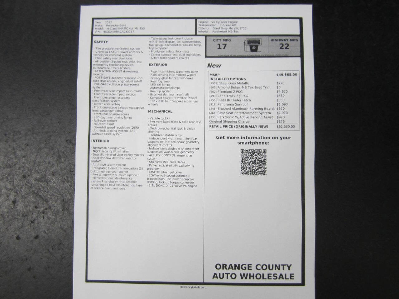 Used 2012 Mercedes-Benz ML 350 ML 350 AWD 4MATIC 4dr SUV image 40