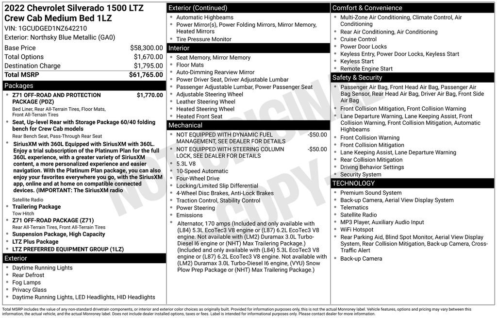 Certified 2022 Chevrolet Silverado 1500 LTZ AWD/4WD image 46