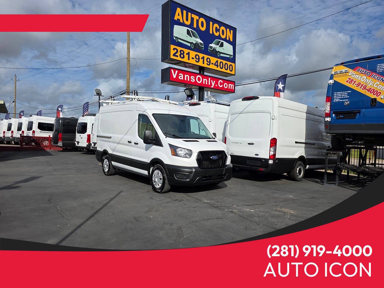 Used 2022 Ford Transit 150 Medium Roof w/ Load Area Protection Package RWD image 1