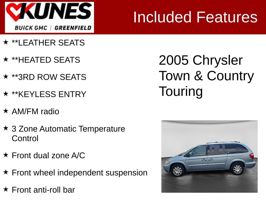 Used 2005 Chrysler Town & Country Touring w/ Leather Interior Group FWD image 2