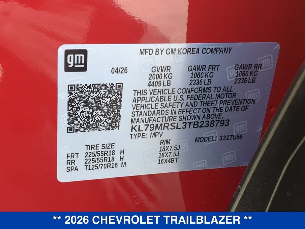New 2026 Chevrolet TrailBlazer LT w/ Midnight Edition AWD/4WD image 24