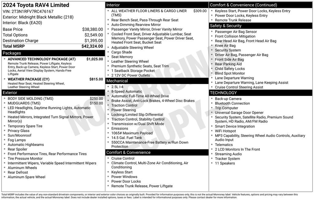 Certified 2024 Toyota RAV4 Limited w/ Advanced Technology Package AWD/4WD image 28