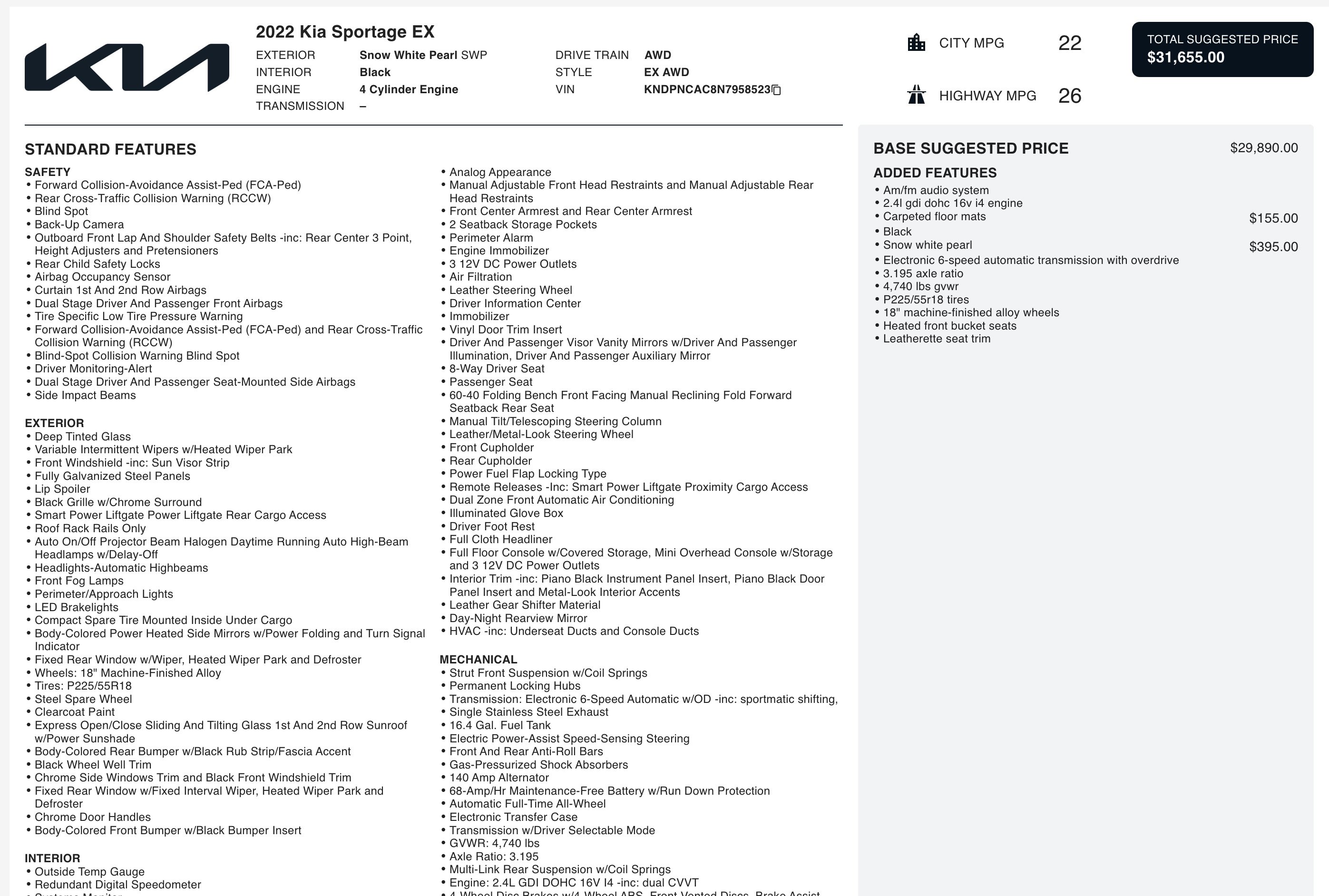 Used 2022 Kia Sportage EX image 5