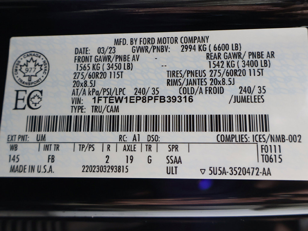 Used 2023 Ford F150 XLT w/ Equipment Group 302A High AWD/4WD image 54